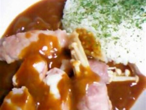 山芋の肉巻きカレー